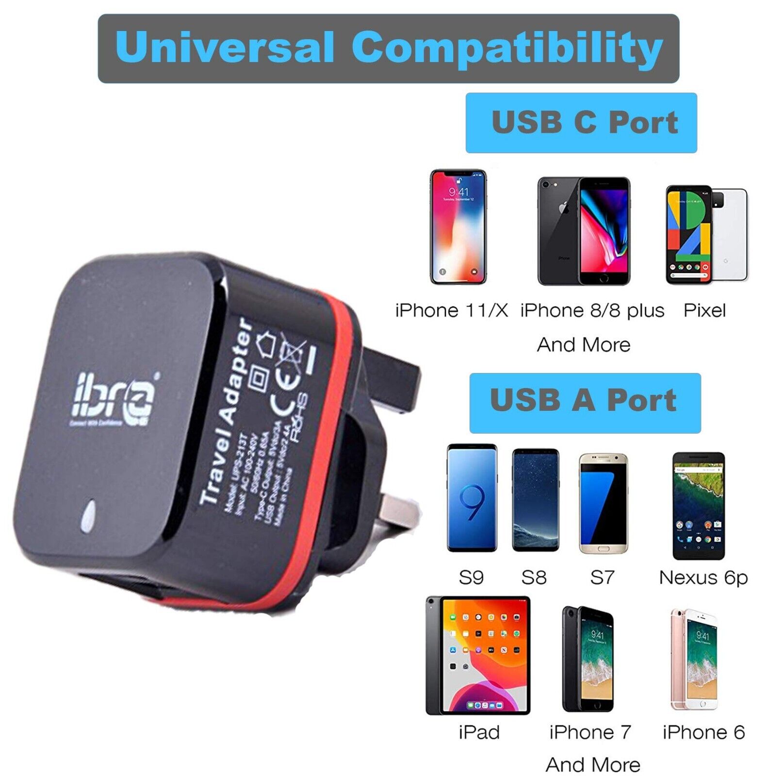 Type C Wall Charger,27W USB C Fast Charger for iPhone , macbook, galaxy and more