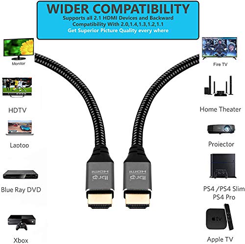 2.1 HDMI Cable 8K Ultra High-Speed 48Gbps Lead - 3M - IBRA Flex Series