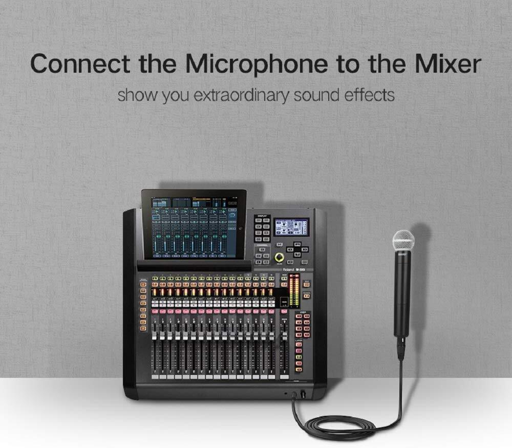 IBRA 3M Microphone Cable, 6.35mm 1/4 Inch TS to XLR Female Microphone Cable for Microphones,Powered Speakers,Sound Consoles and Other Pro Devices