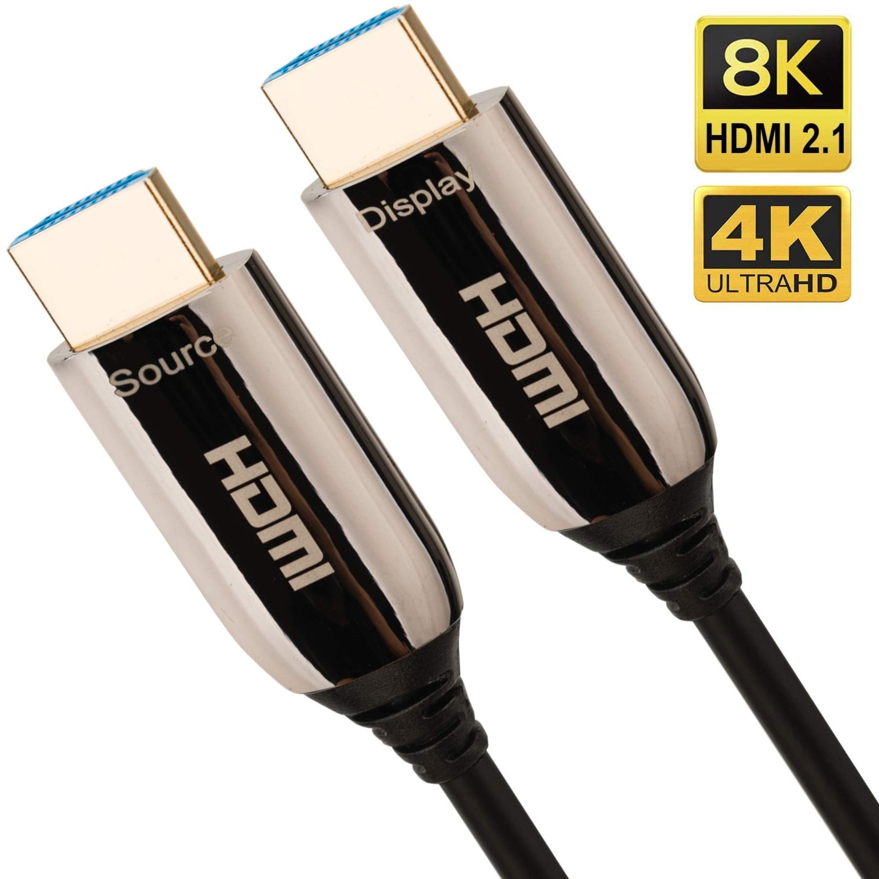 HDMI 8K fiber optic cable HDMI 30M cable Ultra high speed cable 48 Gbps 2.1 Support for 8K cable at 60 Hz, 4K at 120 Hz, 4320p, 4: 4: 4, HDR10 +, HDCP 2.2, 3D, PS4, PS3 - IBRA