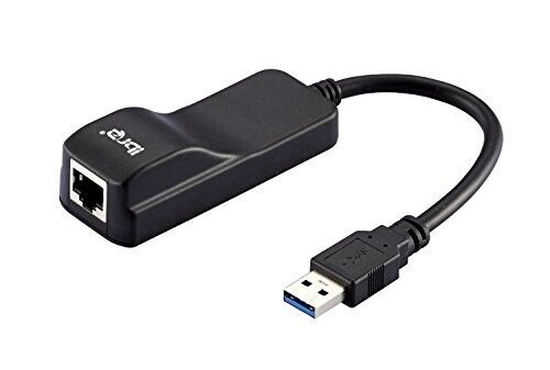 SuperSpeed USB 3.0 to RJ45 Gigabit Ethernet Adapter in Black