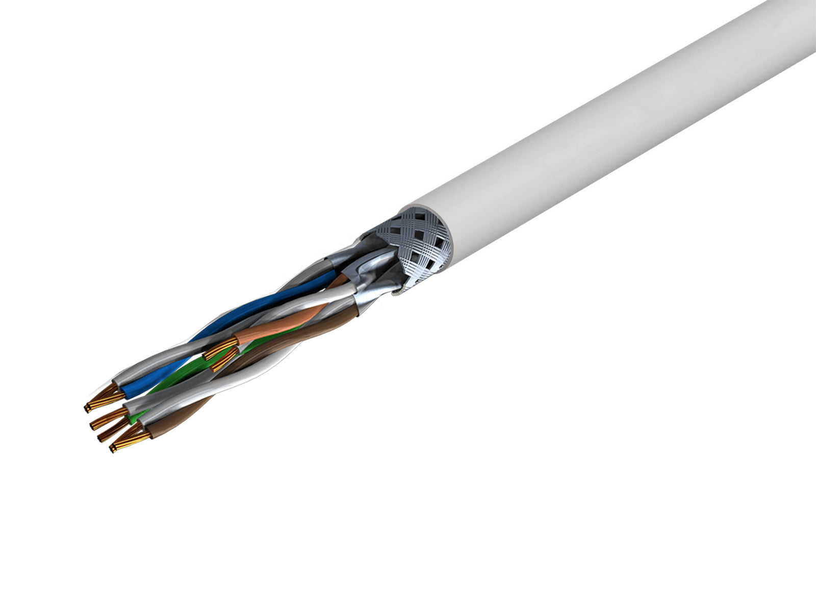 IBRA CAT6A Ethernet Cable S/FTP - Indoor 23AWG CCA Conductor, High-Speed Network Cable Reel for Reliable Connectivity - 100M