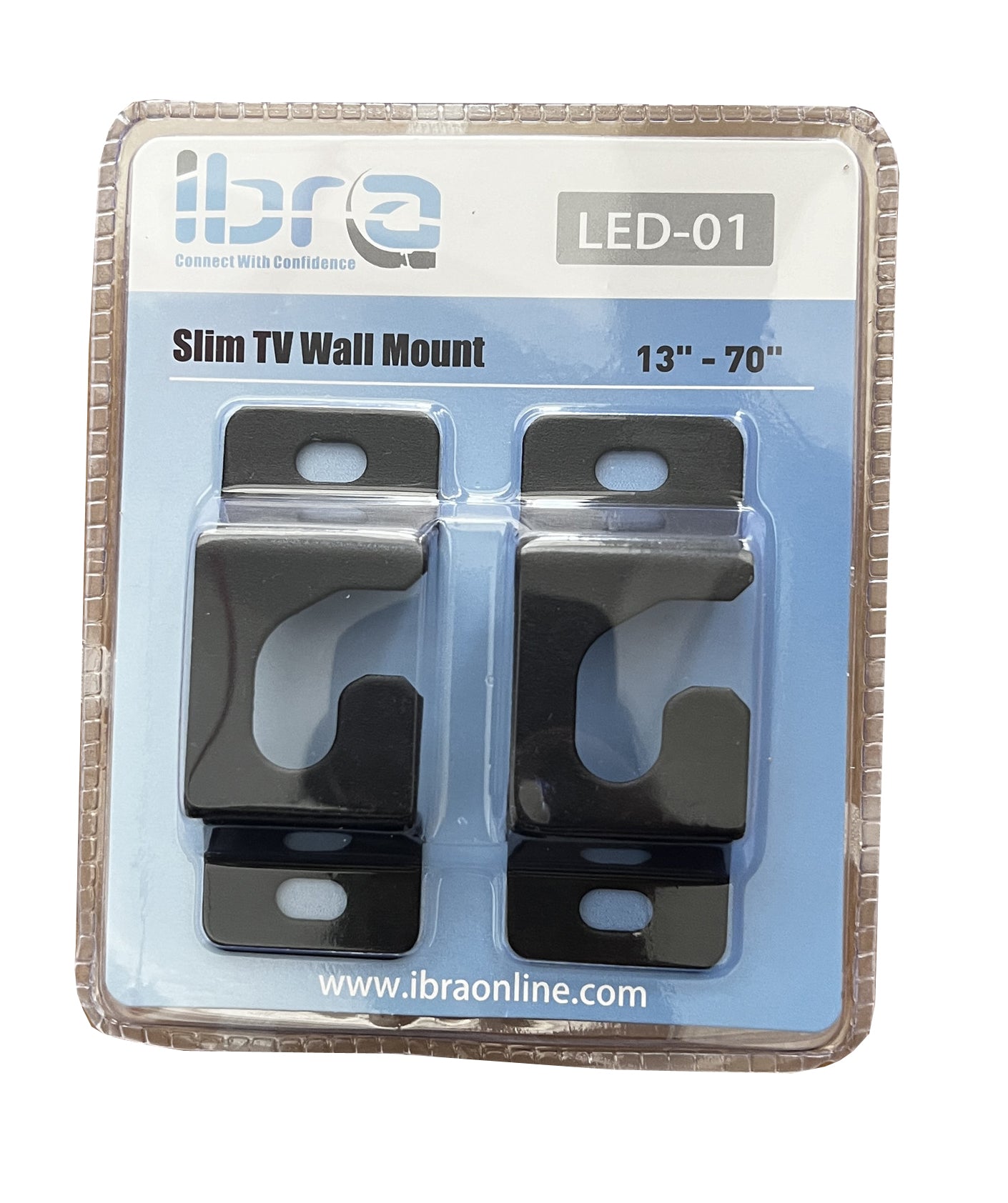 IBRA Ultra Slim Wall Mount Bracket System for Samsung, LG and Philips LED TV. Fits most 13" to 70" Screens