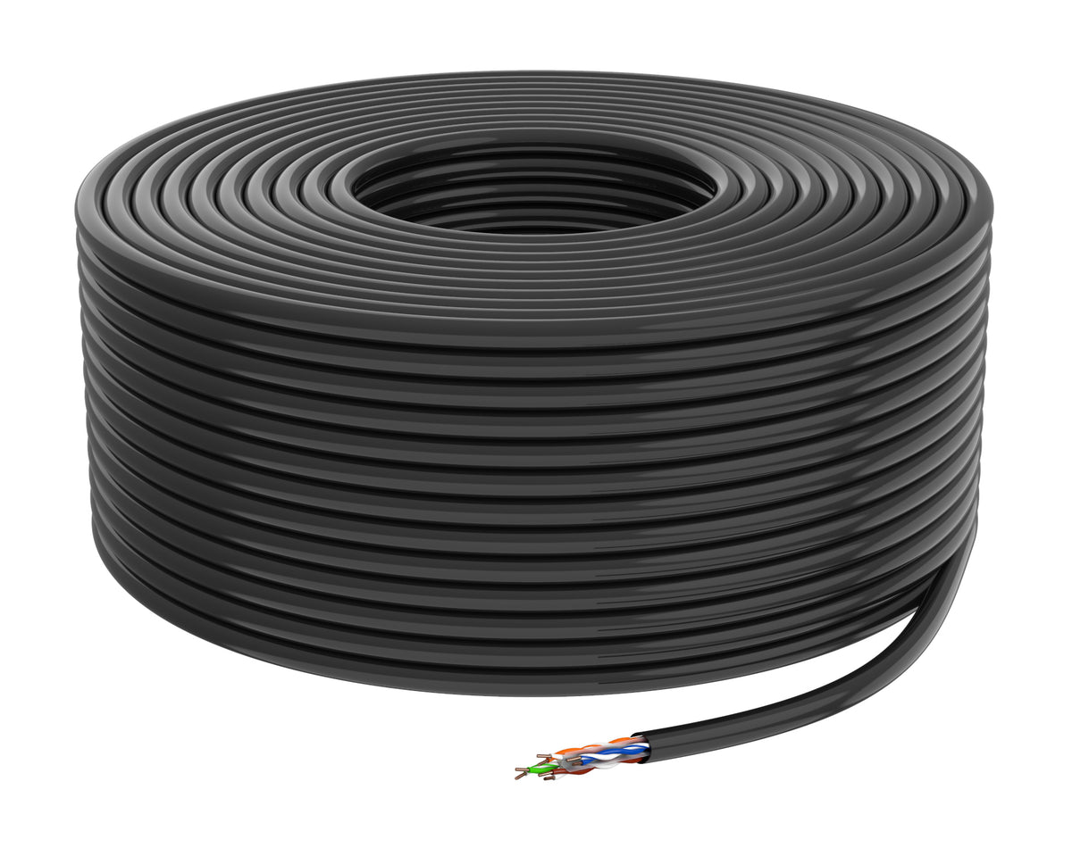 IBRA Outdoor CAT6 Ethernet Cable Reel - 23AWG CCA UTP Network Wire, Weatherproof, UV Resistant, Ideal for High-Speed LAN, Internet, and Data Transmission - 305M