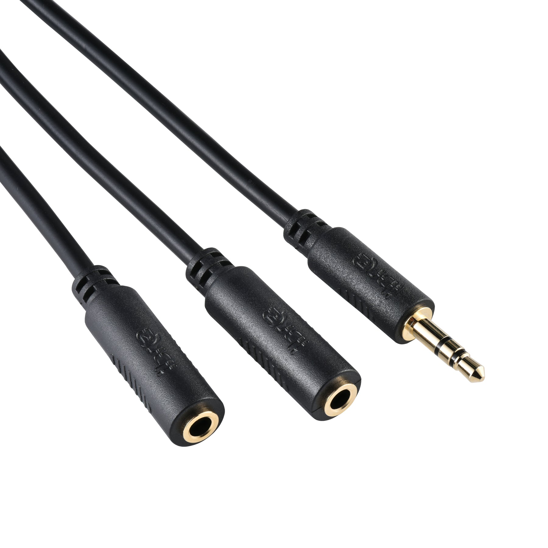 IBRA Headphone 0.75M Splitter Cable 3.5mm Aux Splitter Adapter Male to 2X Female Aux Extension Cord for Apple iPhone/iPod/iPad, Samsung, Earphone, Speaker, MP3 Player - Black