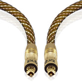 IBRA 1M Master Gold Optical TOSLINK Digital Audio Cable - Suitable for PS3, Sky, Sky HD, LCD, LED, Plasma, Blu-ray, Home Cinema Systems, AV Amps