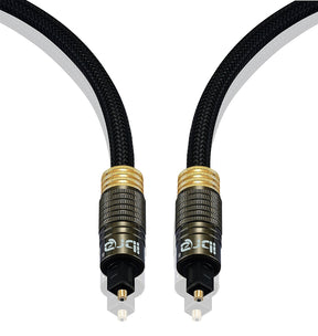 IBRA Muzil Gold 1M - Digital Optical Cable | Toslink / Audio Cable | Fibre Optic Cable | Suitable for PS3, Sky, Sky HD, LCD, LED, Plasma, Blu-ray, AV Amps