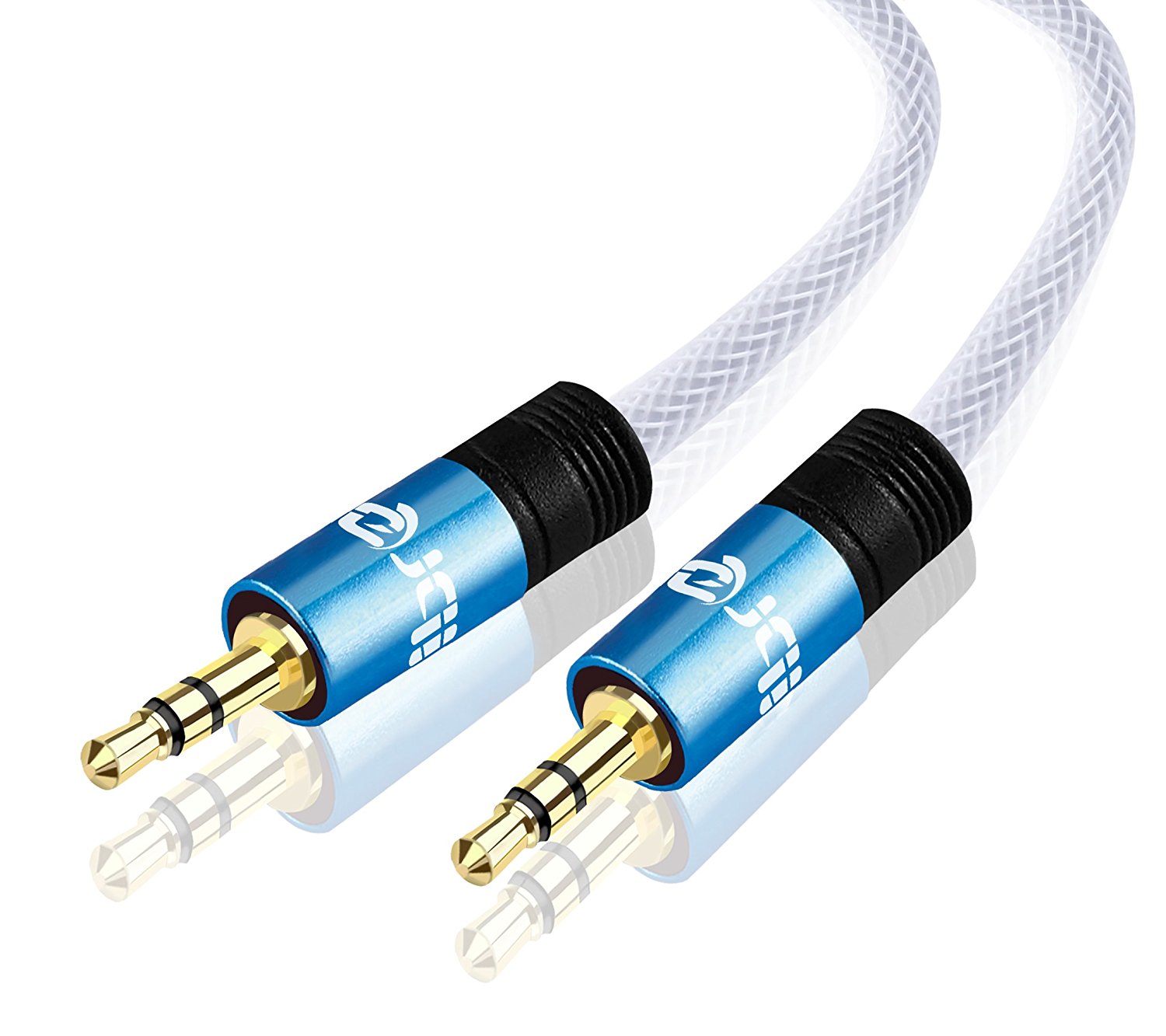 Câble audio, f. jack mâle 3,5mm 90° - f. jack mâle 3,5 mm,stéréo, 0,5m
