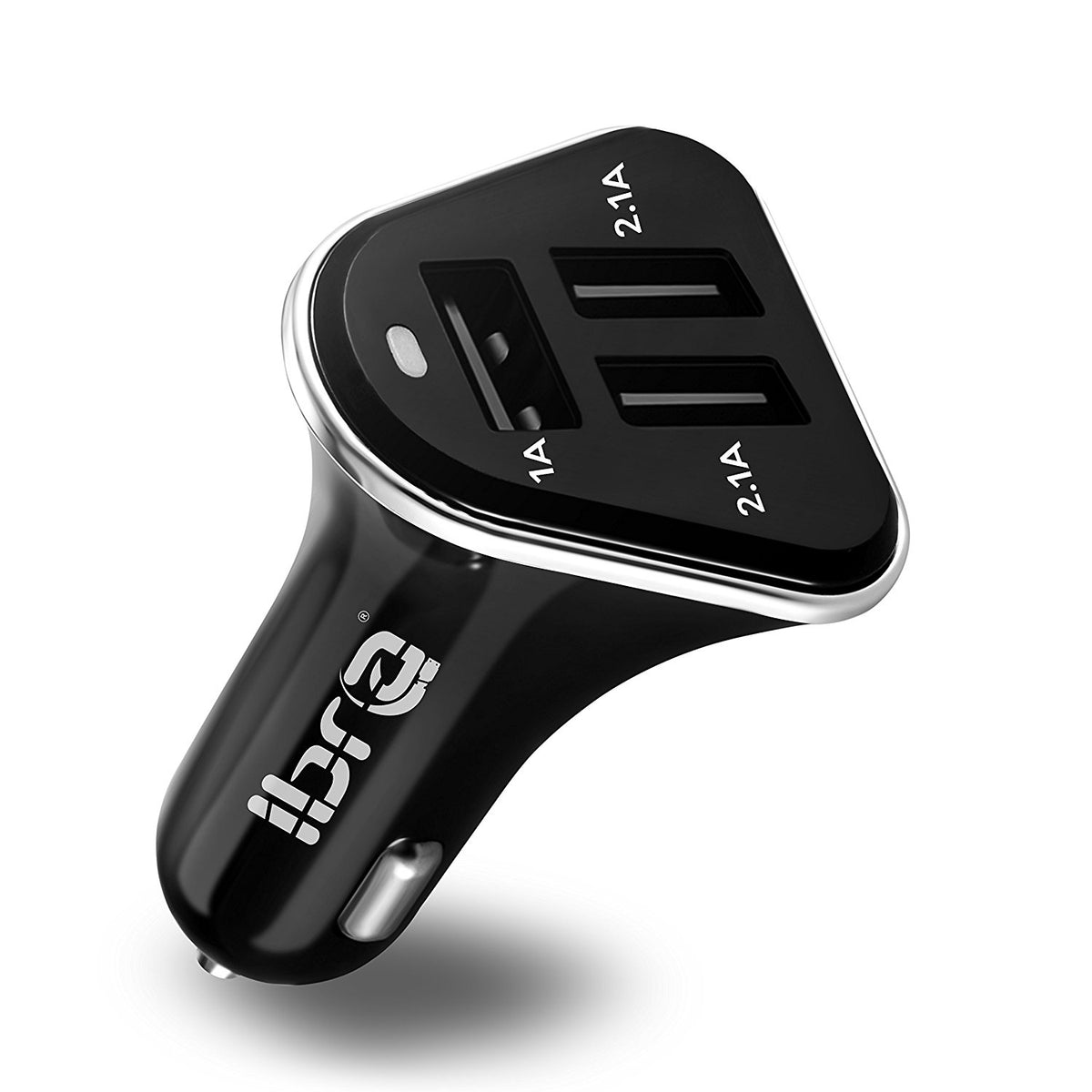 IBRA Car Charger, 3-Port 5.1A(2.1A 2A 1A) Aluminum Panel Rapid USB Car Charger for iPhone 6 6 Plus iPhone 5/5s/5c iPhone 4 4S iPad 1 2 3 iPad mini iPad Air iPod 5th iPod classic iPod nano iPod touch Samsung Galaxy Smartphones Tablets Android Smartphones