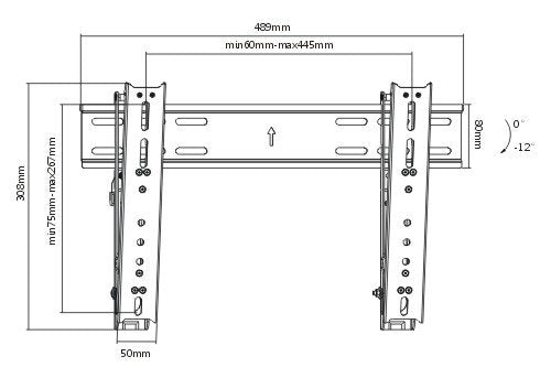 IBRA High Quality Ultra Slim Tilting Wall Mount Bracket For 32-55 LED, LCD Flat Panel TVs
