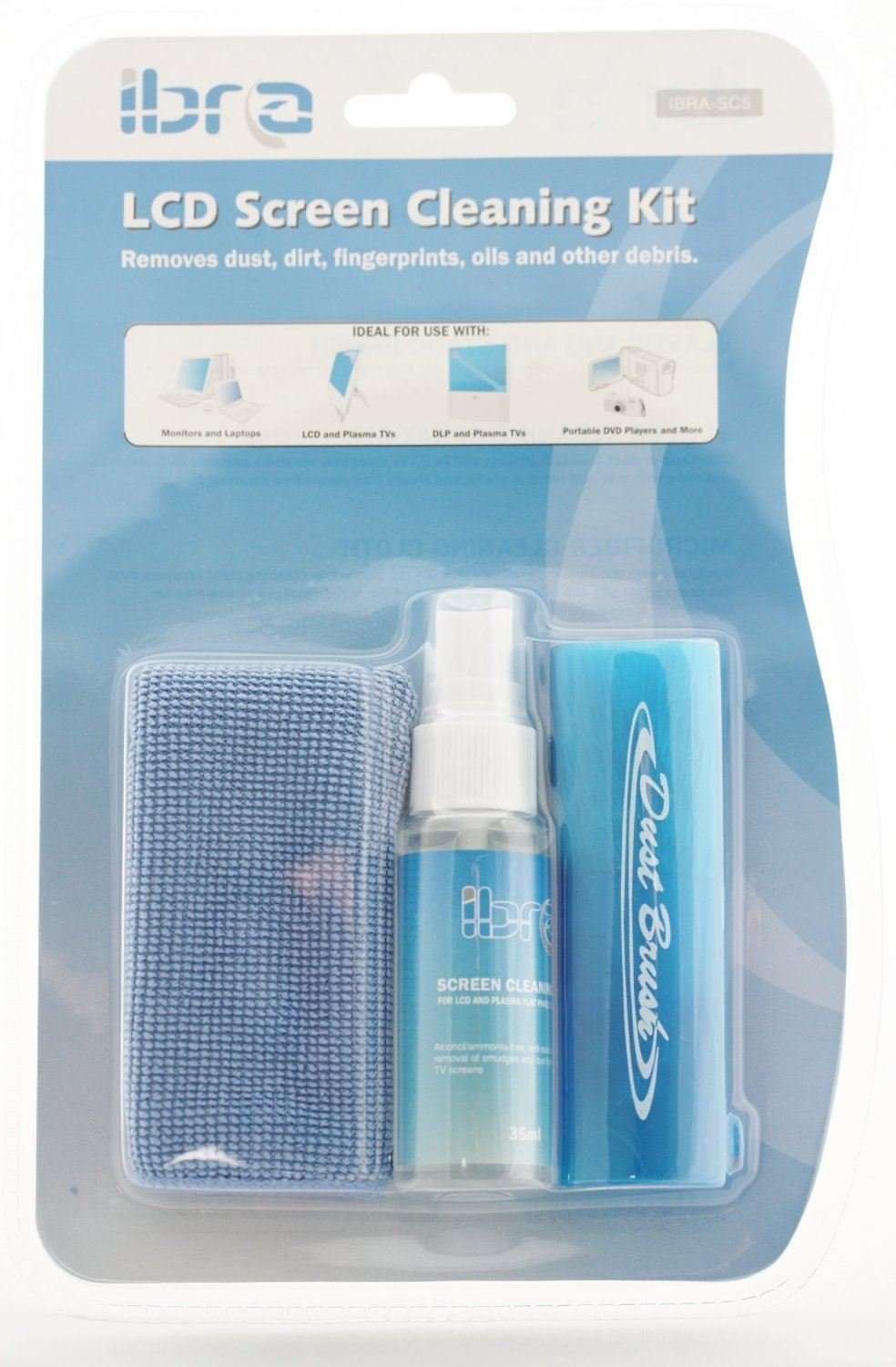 IBRA Mini Screen Cleaner Solution for LED,LCD,Plasma,Computer Monitors,Laptop,Tablet Screens,PDA, and Iphone Etc