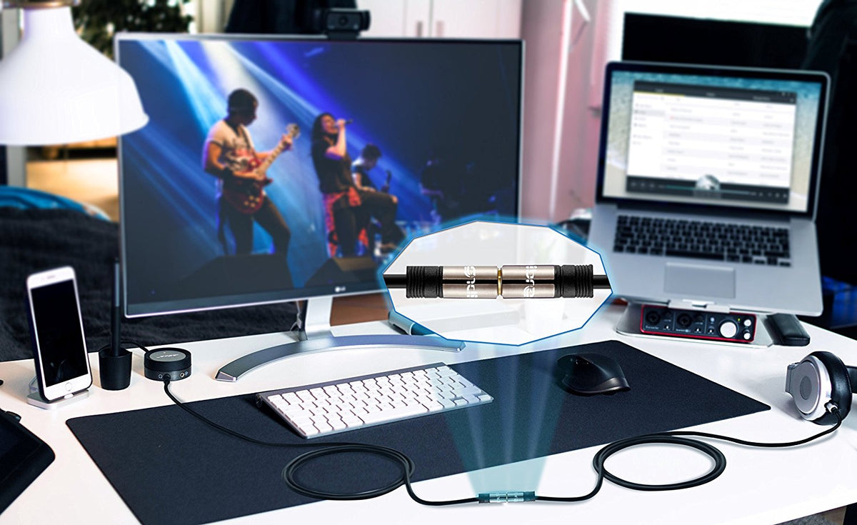 IBRA 5M Stereo Jack Extension Cable 3.5mm Male > 3.5mm Female - Gun Metal Range