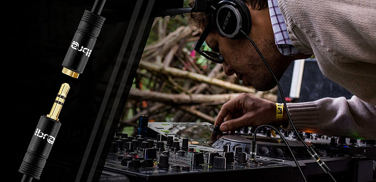 IBRA 0.5M Stereo Jack Extension Cable 3.5mm Male > 3.5mm Female - Black