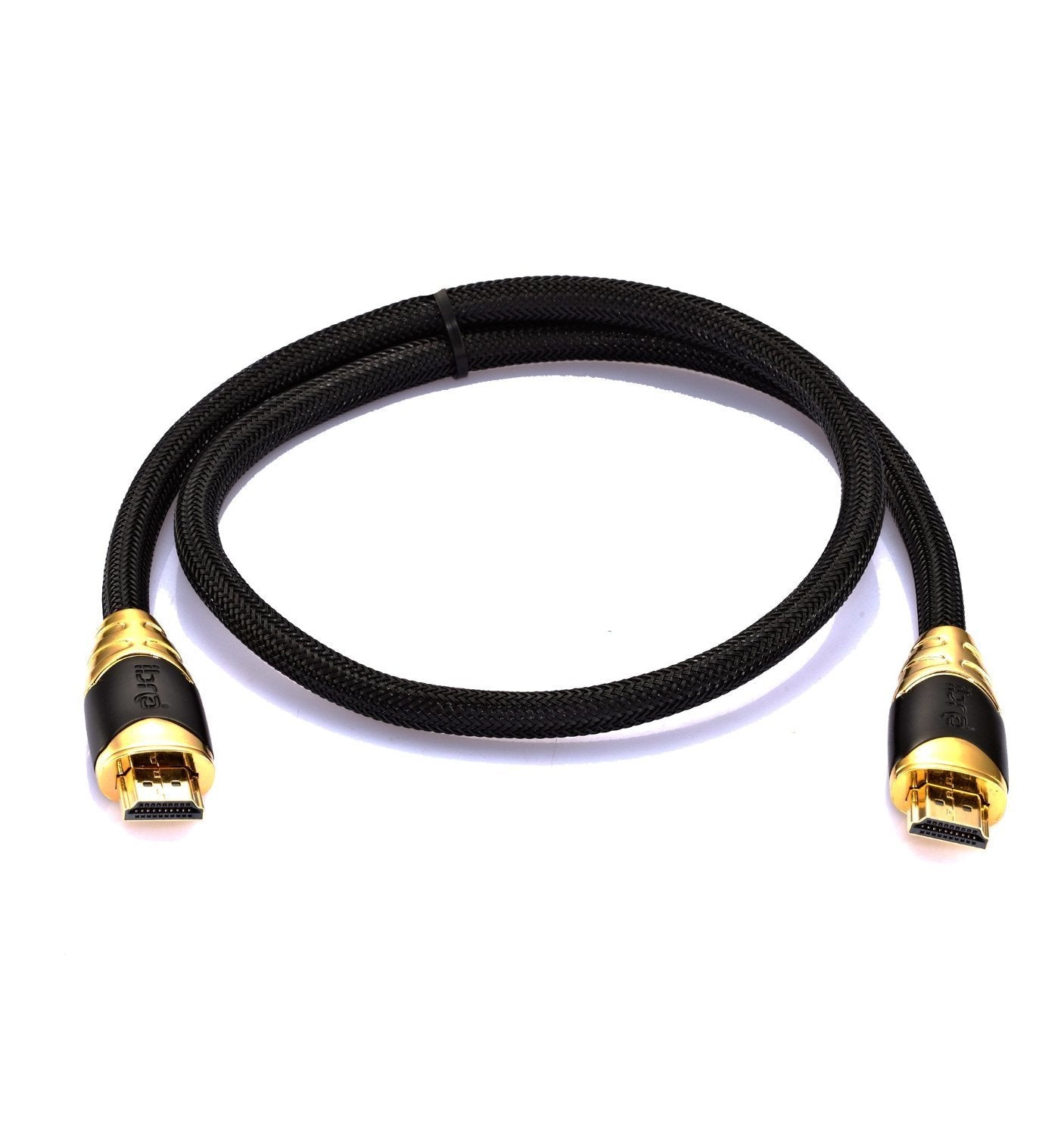 IBRA 0.75M High Speed PRO GOLD BLACK Range HDMI 2.0/1.4a HDMI Cable 3D 2160p PS4 SKY HD 4K Ultra HD (75cm Only)