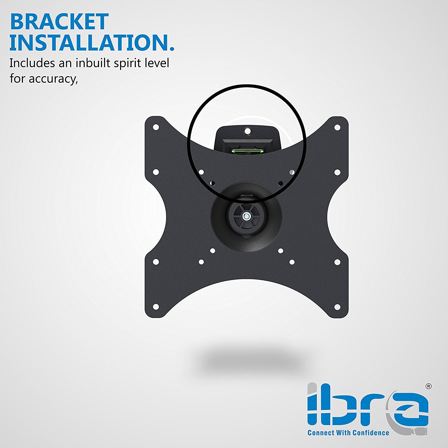IBRA Flat TV Mount for LED&LCD TV Sizes from 23"~ 42" Tilt and Swivel Mount with Lockable system,cable management with Integrated Spirit Level.