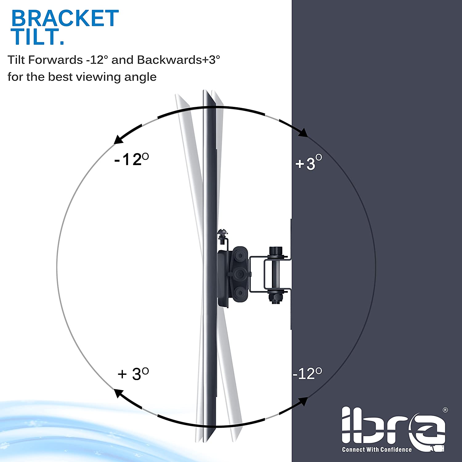 IBRA Ultra Slim Tilt Swivel TV Wall Bracket Mount - For 23-42 Inch OLED QLED LED LCD Flat Panel TVs | Weight Capacity - 25kgs/55lbs | Max VESA 200x200