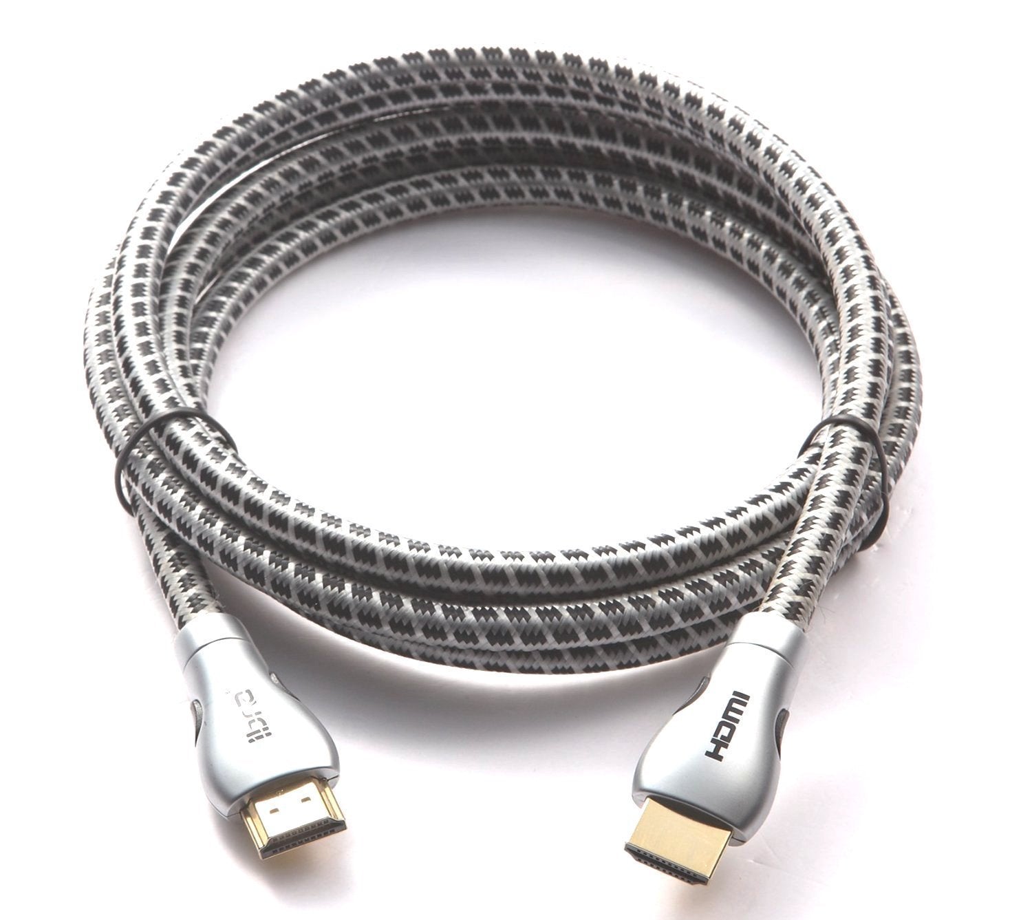 HDMI Cable 5M High Speed v2.0/1.4a 18Gbps 3D TV 2160p PS4 SKY HD 4K@60Hz Ultra HD Ethernet Audio Return Virgin BT Nylon Braided - IBRA Titanium