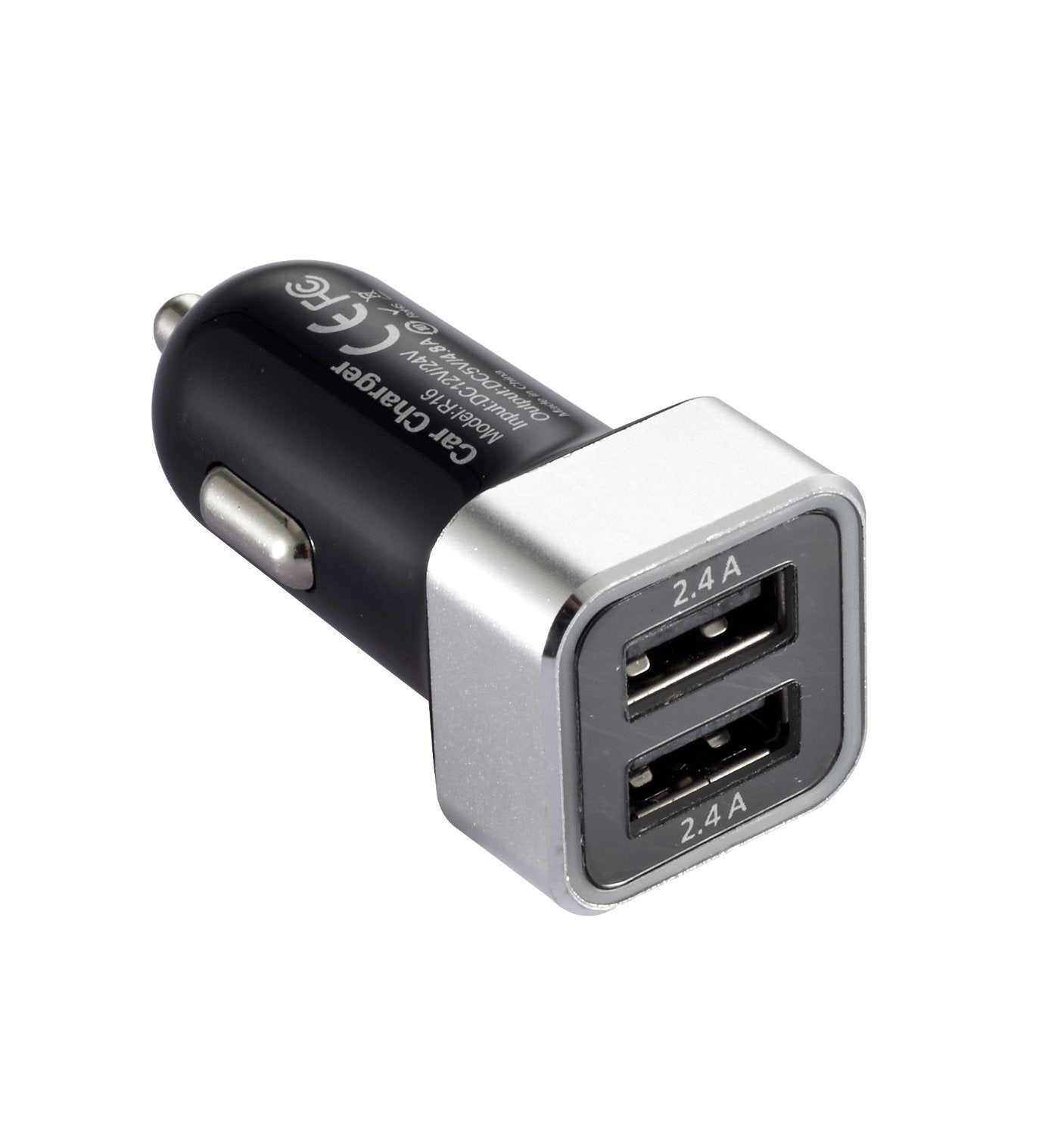 IBRA Dual USB Car Charger Adapter Support IPhone 5 / 4S / 4, iPad 1 / 2 / 3, Google Android Phones, LG, Samsung Galaxy S II III Note,(Support All iPod, iPhone, iPad Models) (Black)