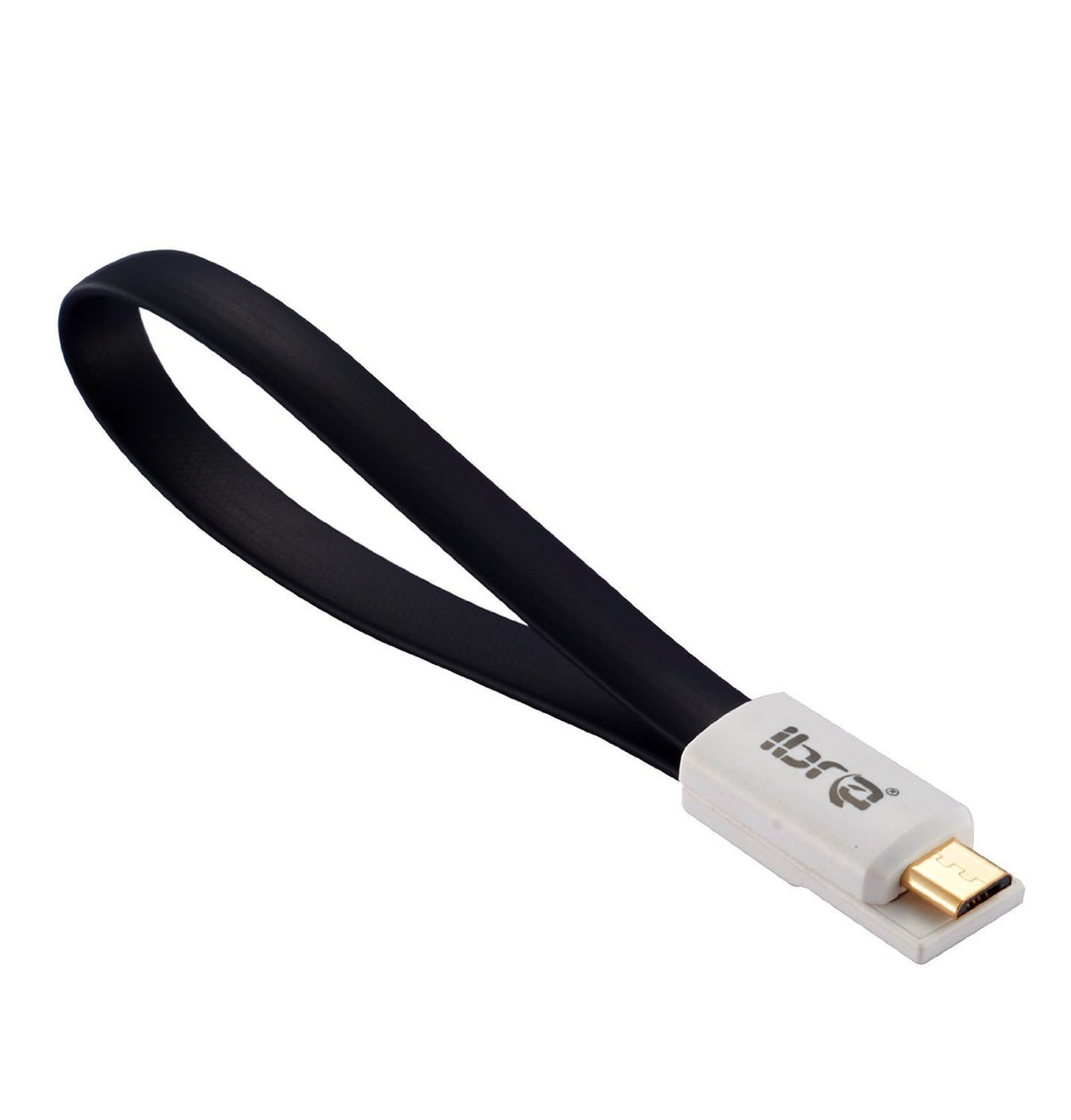 IBRA 0.2M Magnet Short and Compact Micro USB Charging/Sync Data Cable for for Samsung Galaxy S4 i9500 i9300 N7100 Nokia HTC Sony Xperia Series and all Mobilephones/Tablets/Cameras/Sat Nav -7.5Inch - Black