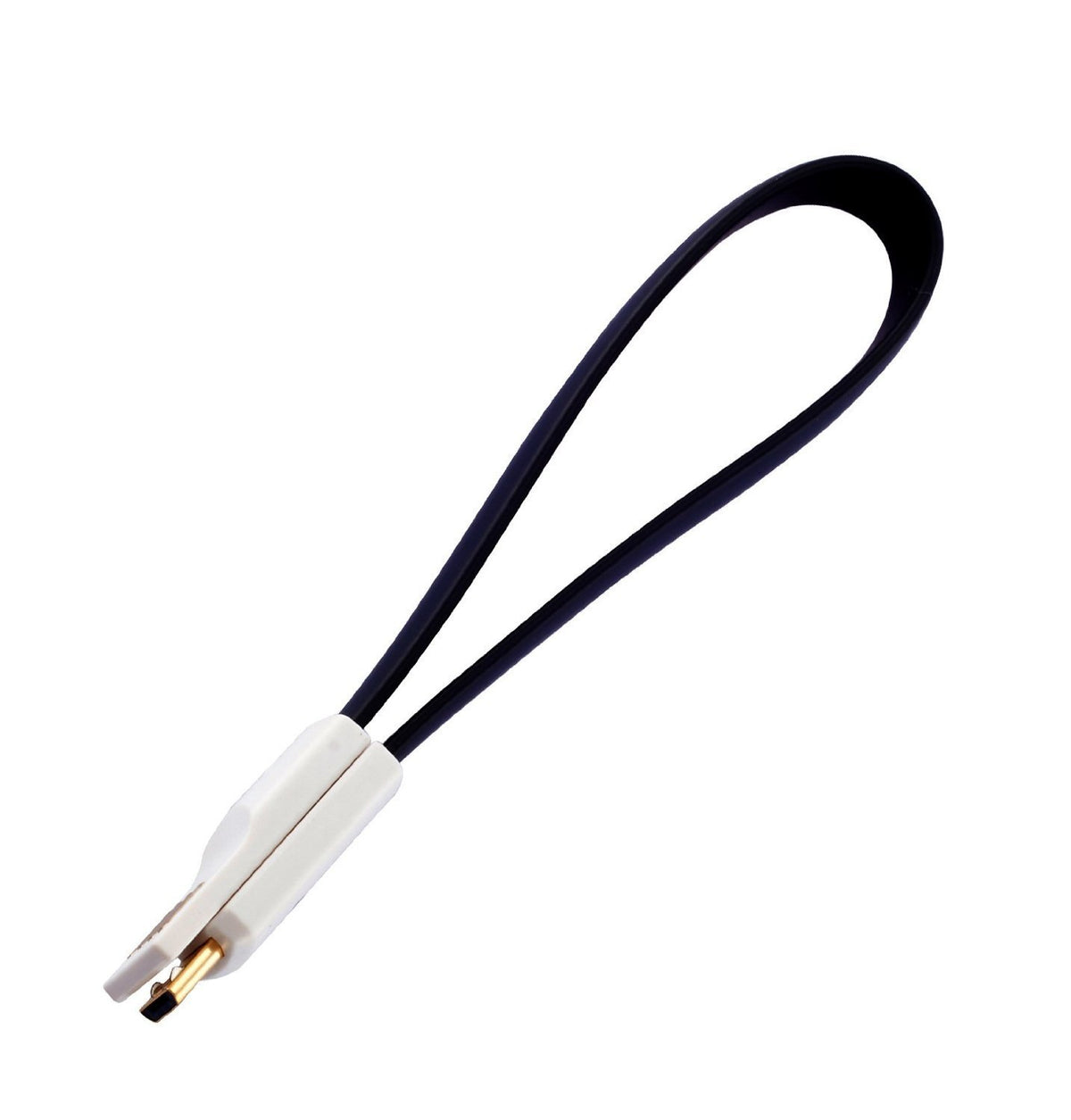 IBRA 0.2M Magnet Short and Compact Micro USB Charging/Sync Data Cable for for Samsung Galaxy S4 i9500 i9300 N7100 Nokia HTC Sony Xperia Series and all Mobilephones/Tablets/Cameras/Sat Nav -7.5Inch - Black