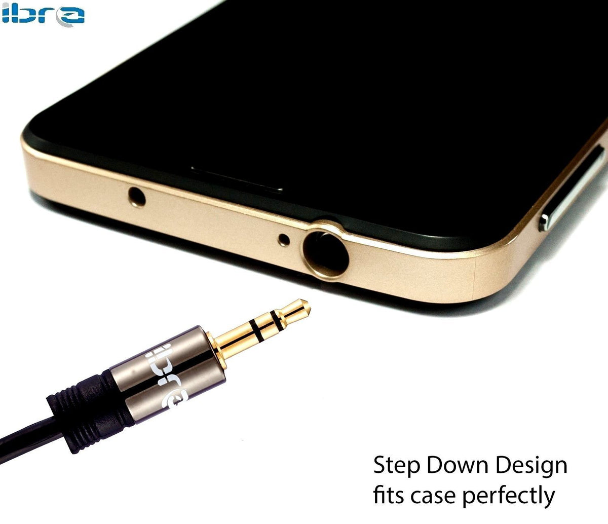 IBRA 0.5M Stereo Jack Extension Cable 3.5mm Male > 3.5mm Female - Gun Metal Range