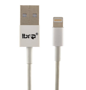 IBRA Lightning to USB Cable with 1M for iPhone 6 6Plus 5s 5c 5, iPad Air Air2 mini mini2 mini3, iPad 4th Gen, iPod touch 5th Gen, and iPod nano 7th Gen [WHITE]