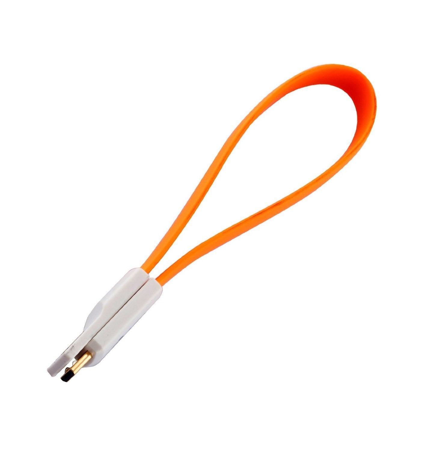 IBRA 0.2M Magnet Short and Compact Micro USB Charging/Sync Data Cable for for Samsung Galaxy S4 i9500 i9300 N7100 Nokia HTC Sony Xperia Series and all Mobilephones/Tablets/Cameras/Sat Nav -7.5Inch - Orange