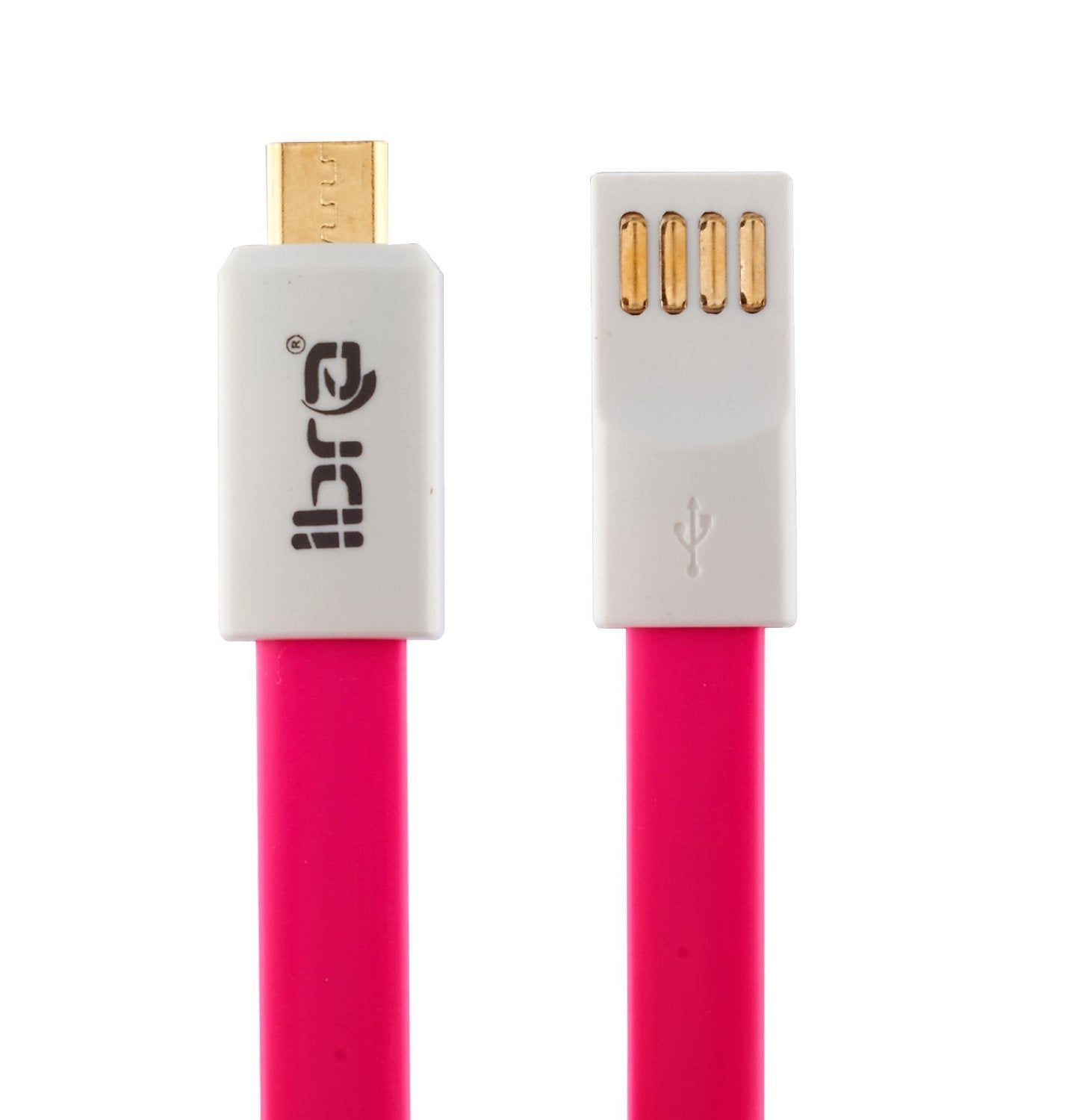 IBRA 0.2M Magnet Short and Compact Micro USB Charging/Sync Data Cable for for Samsung Galaxy S4 i9500 i9300 N7100 Nokia HTC Sony Xperia Series and all Mobilephones/Tablets/Cameras/Sat Nav -7.5Inch - Pink