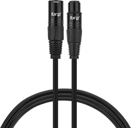 IBRA 3M XLR Male to Female Microphone Extension Cable for Microphones,mixer, patch bays,preamps,speaker systems, Amplifiers and other devices