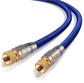 IBRA 1m HDTV Satellite Cable | Coaxial SAT Cable 75 Ohm | Connector: F - Pin to F - Pin | For UHV / RF / DVB-T and DVB-T2, Radio (FM / DAB / DAB +) | Metal Connector and High End Shielding