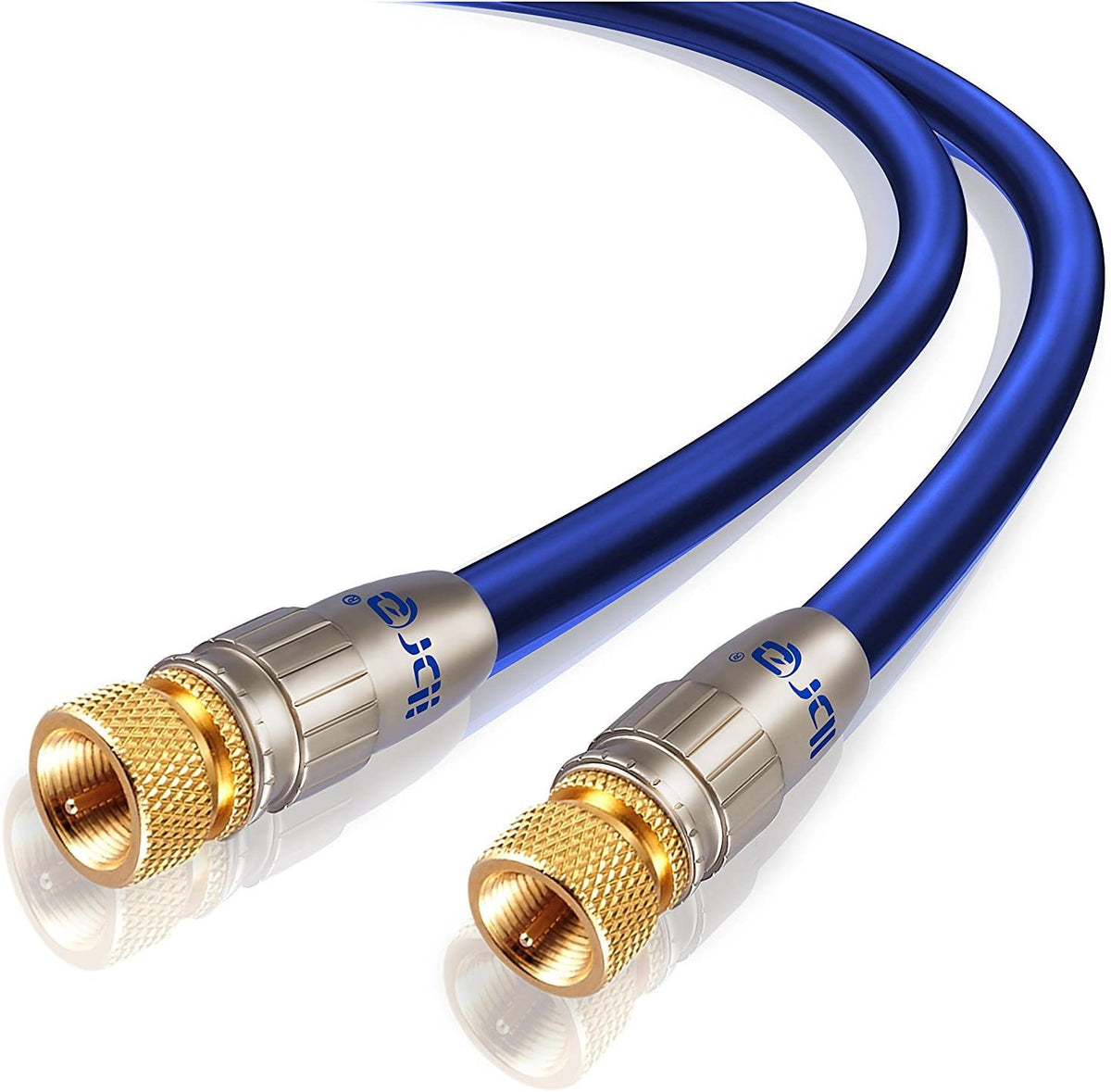 IBRA 2m HDTV Satellite Cable | Coaxial SAT Cable 75 Ohm | Connector: F - Pin to F - Pin | For UHV / RF / DVB-T and DVB-T2, Radio (FM / DAB / DAB +) | Metal Connector and High End Shielding
