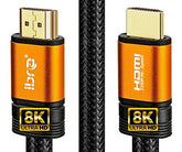 Premium 2.1 HDMI Cable 4M - 8K Ultra High-Speed 48Gbps Lead - IBRA Orange Gold Series
