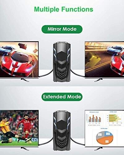 Mini Display Port DP to DP Cable Adapter For iMac MacBook Pro Air LCD - 2M