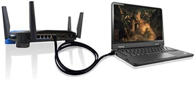 30M LAN Flat Ethernet Cable Black - (Box: 8 Units)