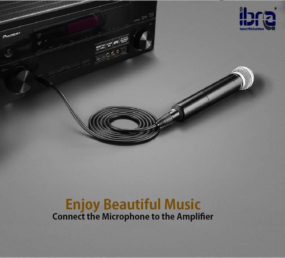IBRA 3M Microphone Cable, 6.35mm 1/4 Inch TS to XLR Female Microphone Cable for Microphones,Powered Speakers,Sound Consoles and Other Pro Devices