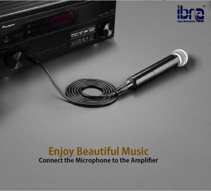IBRA 3M Microphone Cable, 6.35mm 1/4 Inch TS to XLR Female Microphone Cable for Microphones,Powered Speakers,Sound Consoles and Other Pro Devices