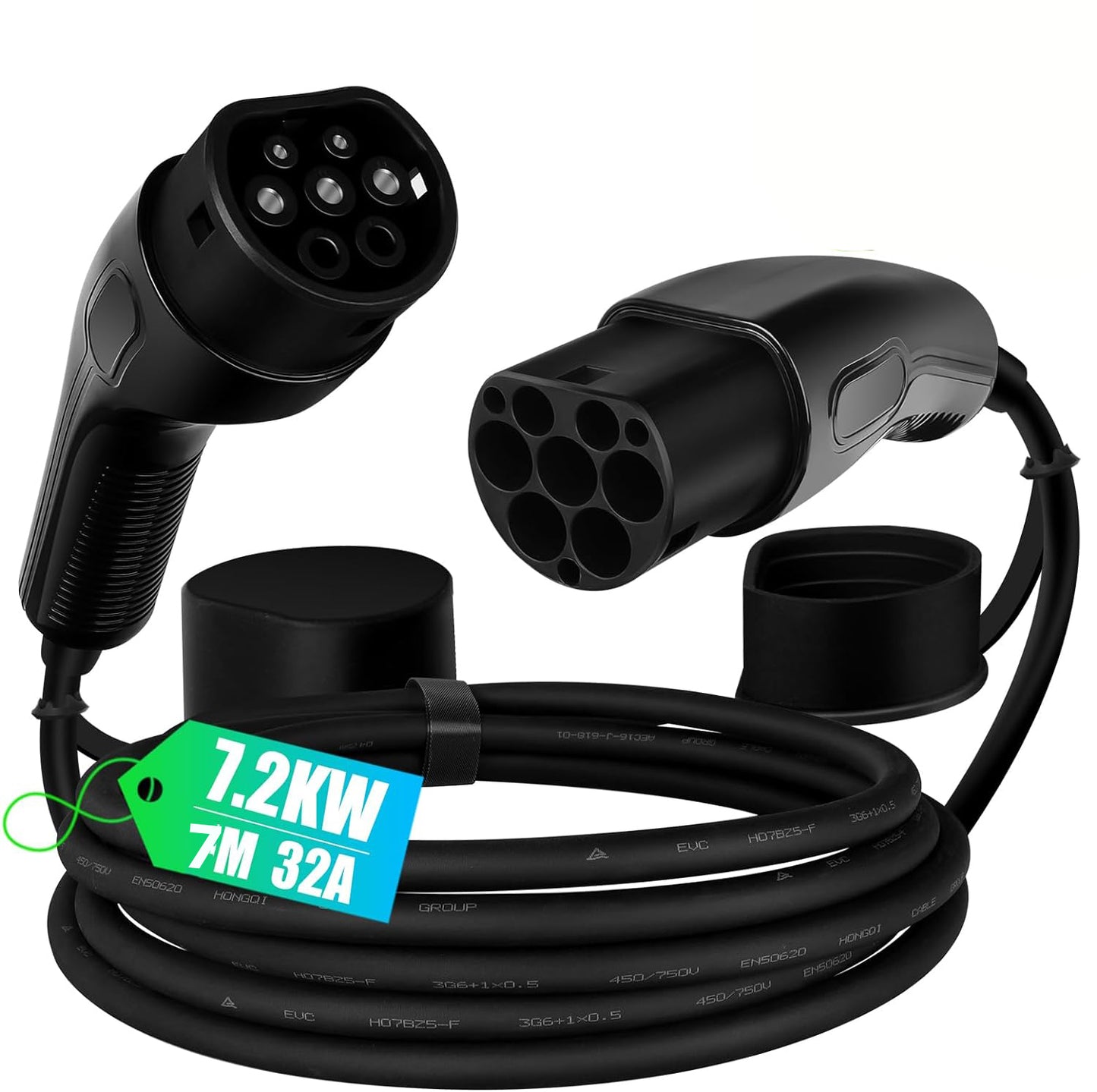 EV PUBLIC CHARGING CABLE | TYPE 2 TO TYPE 2 | 32 AMP | 7.2 KW | 7 METRE