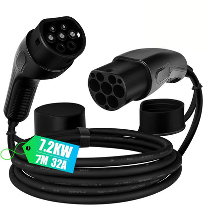 EV PUBLIC CHARGING CABLE | TYPE 2 TO TYPE 2 | 32 AMP | 7.2 KW | 7 METRE
