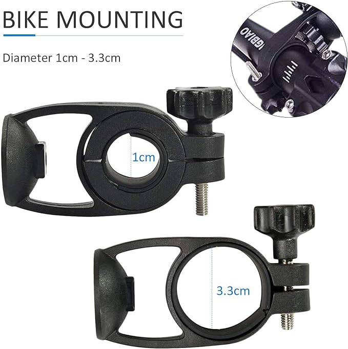 IBRA Universal Bike Bicycle Mount Holder Handlebar for Most Cell Phones - iPhone 6 5C 5S 4S,The HTC One, Samsung Galaxy S5/S4, Sony Xperia Z, Google Nexus 4 5 Moto G Phone Samsung Galaxy S3, Note 2,  (Maximum Width 85mm) 360
