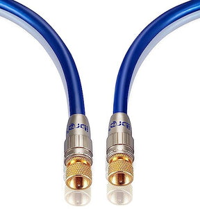 IBRA 0.5m HDTV Satellite Cable | Coaxial SAT Cable 75 Ohm | Connector: F - Pin to F - Pin | For UHV / RF / DVB-T and DVB-T2, Radio (FM / DAB / DAB +) | Metal Connector and High End Shielding