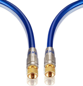 IBRA 2m HDTV Satellite Cable | Coaxial SAT Cable 75 Ohm | Connector: F - Pin to F - Pin | For UHV / RF / DVB-T and DVB-T2, Radio (FM / DAB / DAB +) | Metal Connector and High End Shielding