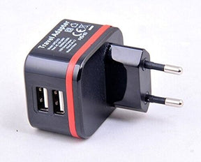 Dual USB EU Travel Adapter with 27W,5.1A,Built-in Smart IC Technology - IBRA