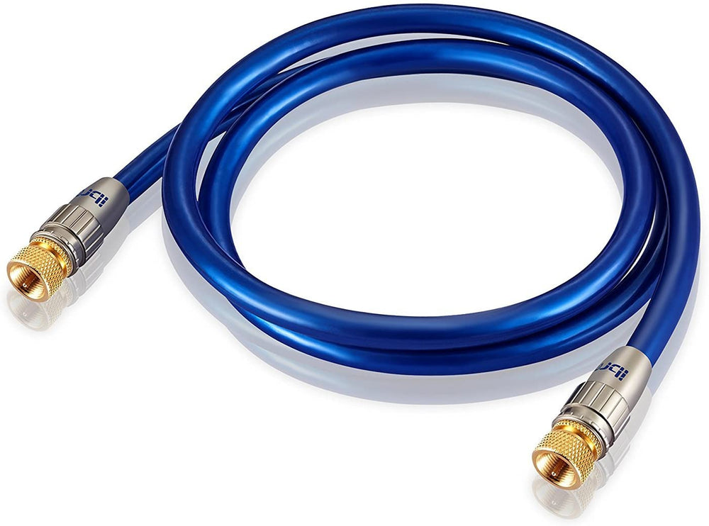 IBRA 10m HDTV Satellite Cable | Coaxial SAT Cable 75 Ohm | Connector: