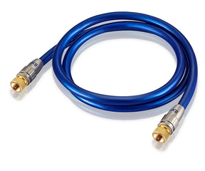 IBRA 0.5m HDTV Satellite Cable | Coaxial SAT Cable 75 Ohm | Connector: F - Pin to F - Pin | For UHV / RF / DVB-T and DVB-T2, Radio (FM / DAB / DAB +) | Metal Connector and High End Shielding