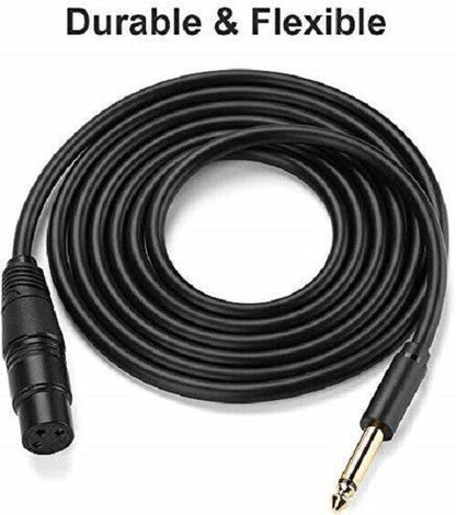 IBRA 3M Microphone Cable, 6.35mm 1/4 Inch TS to XLR Female Microphone Cable for Microphones,Powered Speakers,Sound Consoles and Other Pro Devices