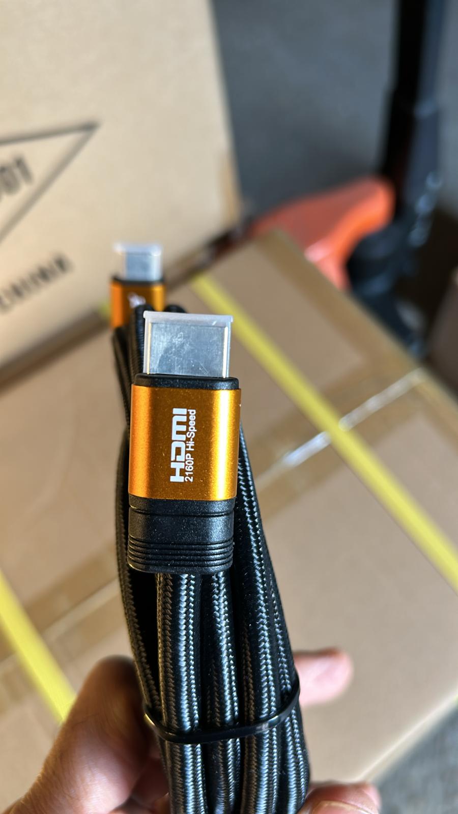 Premium 2.1 HDMI Cable - 8K Ultra High-Speed 48Gbps Lead - IBRA Orange Gold Series