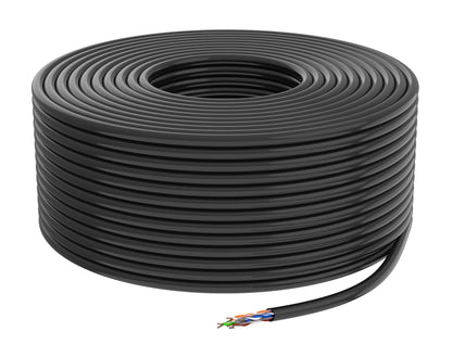 IBRA Outdoor CAT6 Ethernet Cable Reel - 23AWG COPPER UTP Network Wire, Weatherproof, UV Resistant, Ideal for High-Speed LAN, Internet, and Data Transmission - 305M