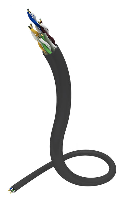 IBRA Outdoor CAT6 Ethernet Cable Reel - 23AWG CCA UTP Network Wire, Weatherproof, UV Resistant, Ideal for High-Speed LAN, Internet, and Data Transmission - 50M