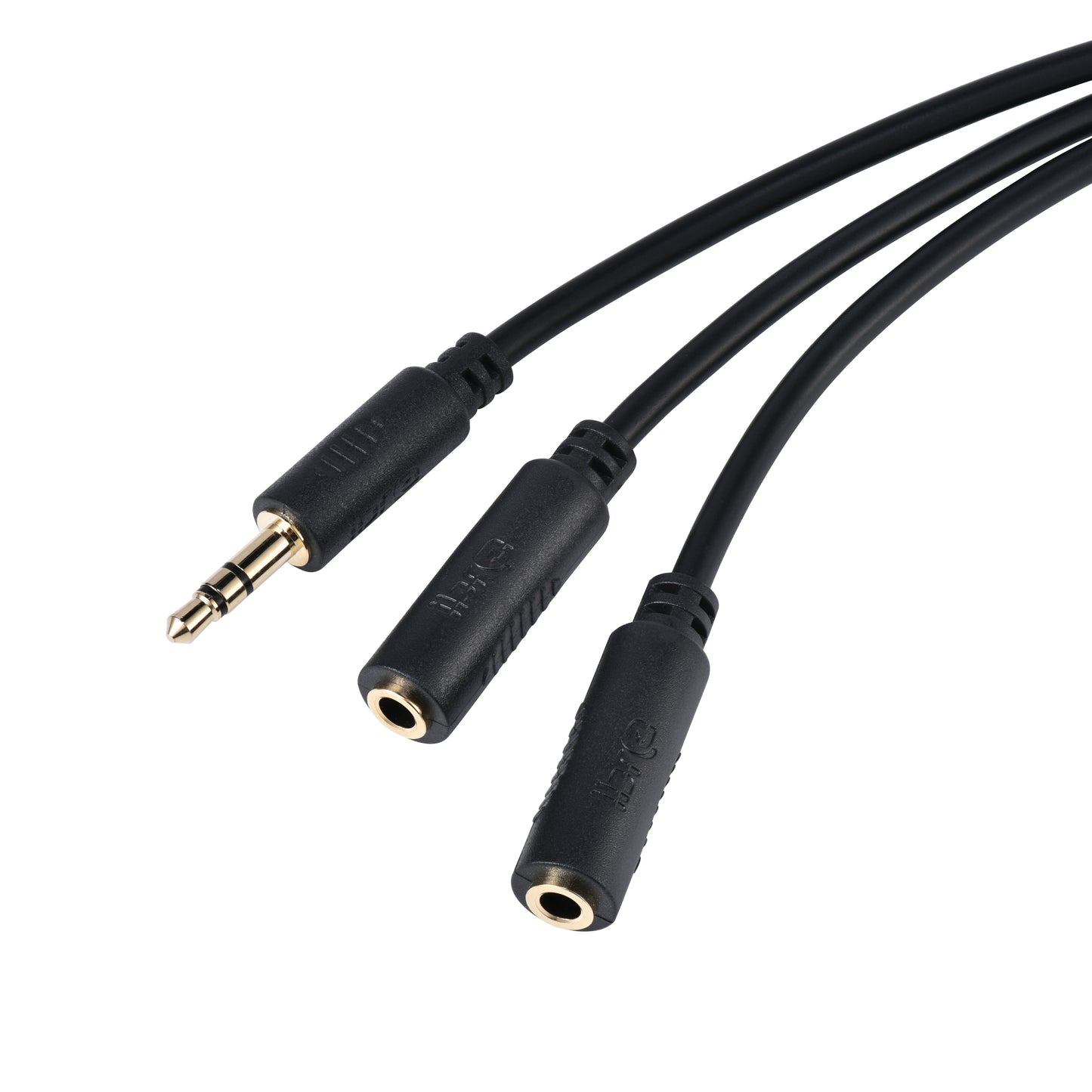 IBRA Headphone 0.5M Splitter Cable 3.5mm Aux Splitter Adapter Male to 2X Female Aux Extension Cord for Apple iPhone/iPod/iPad, Samsung, Earphone, Speaker, MP3 Player - Black