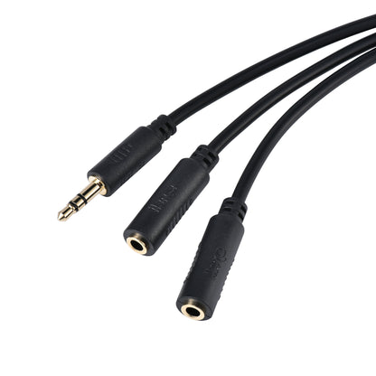 IBRA Headphone 0.5M Splitter Cable 3.5mm Aux Splitter Adapter Male to 2X Female Aux Extension Cord for Apple iPhone/iPod/iPad, Samsung, Earphone, Speaker, MP3 Player - Black